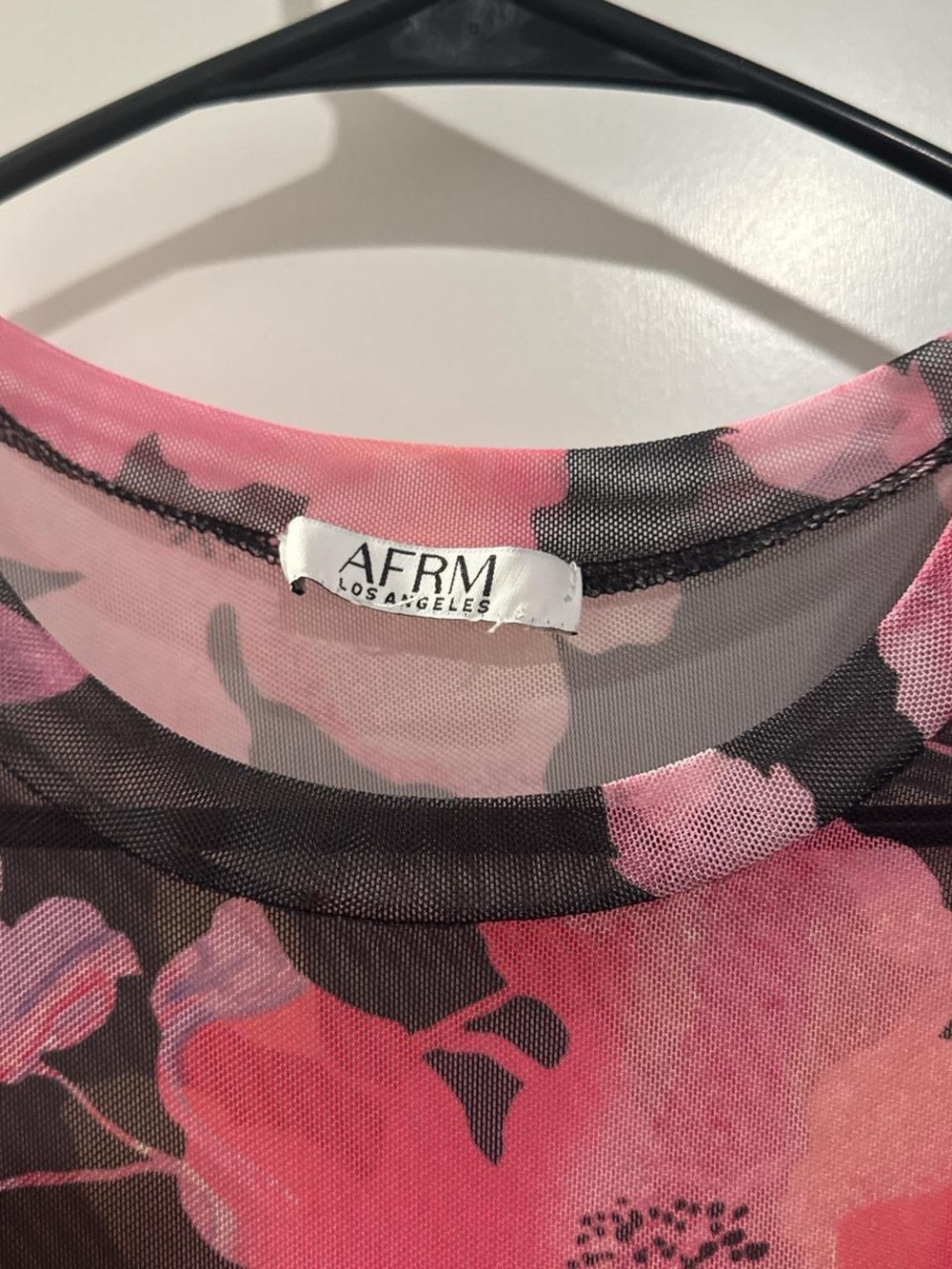 AFRM Black Maxi Dress with Pink, Coral & Yellow Floral Print - Picture 7 of 8
